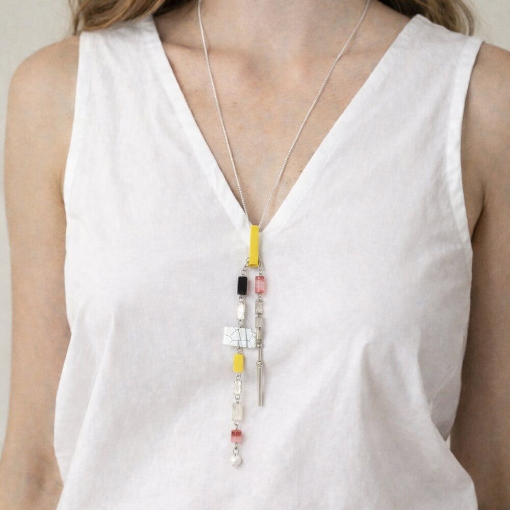 Anne Marie Chagnon Artisan Modernist Combo Necklace/Bracelet